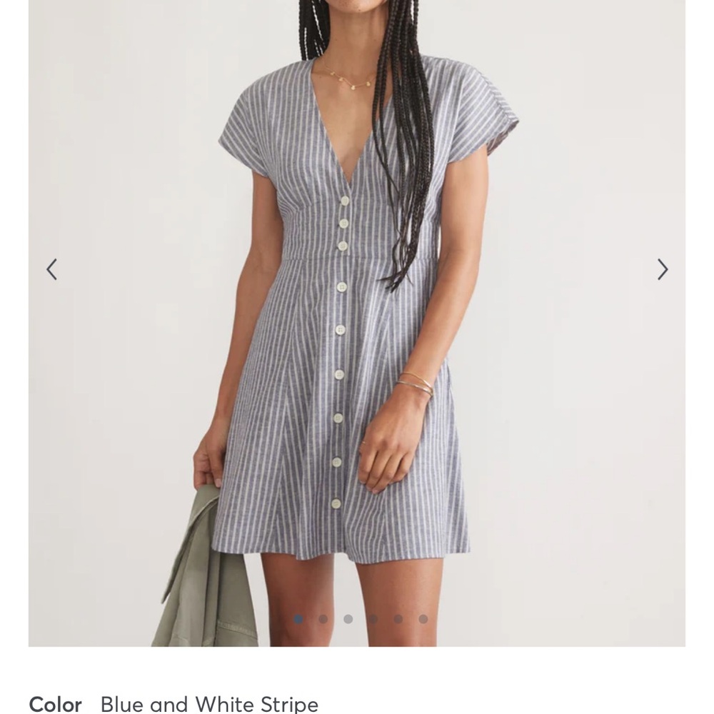 Marine Layer Camila mini Blue and White Striped